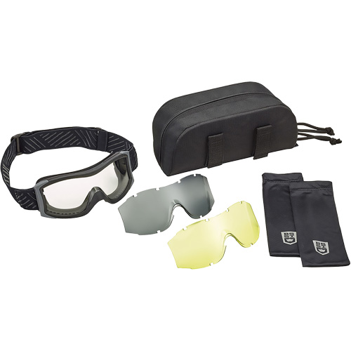 X1000 Ballistic Protection Goggles Kit, Amber/Clear Lens, Anti-Fog/Anti-Scratch, Direct Vent Dufferin Supply