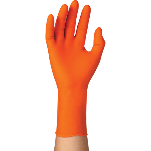 TOUCHNTUFF 93-800 Disposable Gloves, 6.5/7, Latex/Neoprene/Nitrile, 23.6-mil, Powder-Free, Orange Dufferin Supply