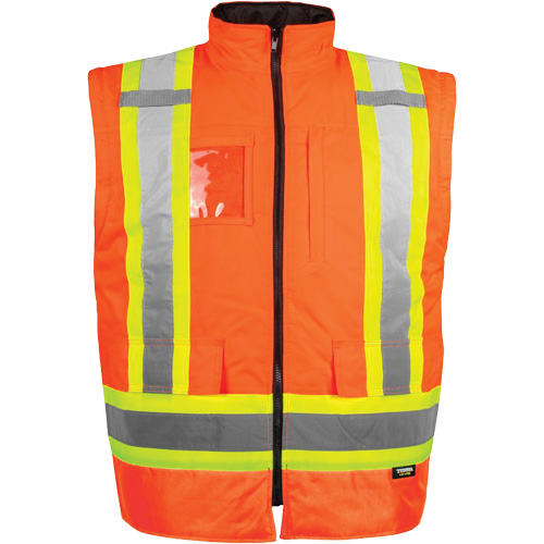 High-Visibility 7-in-1 Jacket, Polyester, High Visibility Orange, 5X-Large Dufferin Supply