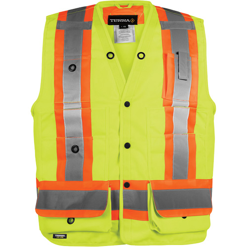 Veste haute visibilit&eacute; pour arpenteur, Orange haute visibilit&eacute;, 5T-Grand, Polyester Dufferin Supply