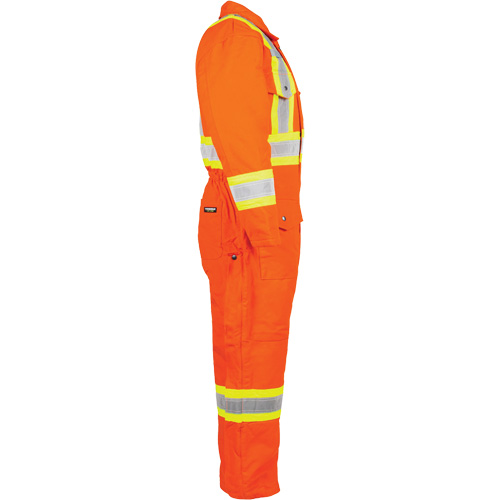 Salopette en canevas doubl&eacute;e haute visibilit&eacute;, 2T-Grand, Orange haute visibilit&eacute; Dufferin Supply