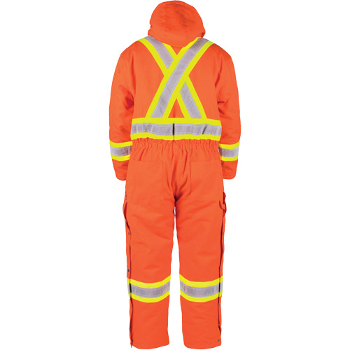 Salopette en canevas doubl&eacute;e haute visibilit&eacute;, 2T-Grand, Orange haute visibilit&eacute; Dufferin Supply