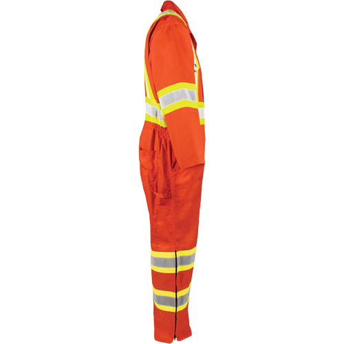 High-Visibility Unlined Coveralls, 2X-Large, High Visibility Orange Dufferin Supply