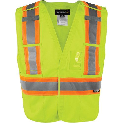 High-Visibility 5-Point Tear Away Vest, High Visibility Orange, 2X-Large/3X-Large, Polyester Dufferin Supply