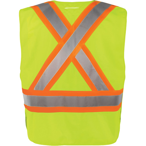 High-Visibility 5-Point Tear Away Vest, High Visibility Orange, 2X-Large/3X-Large, Polyester Dufferin Supply