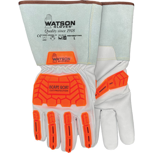 Scape Goat Cut-Resistant Gloves, Small, Goatskin Palm, Gauntlet/Driver Cuff Dufferin Supply