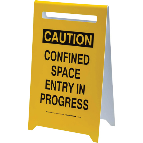 "Caution Confined Space Entry In Progress" Floor Sign, English Dufferin Supply
