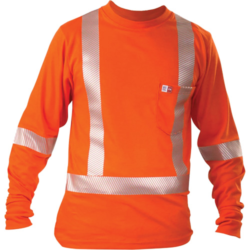 Long-Sleeved T-Shirt, X-Large, Orange Dufferin Supply