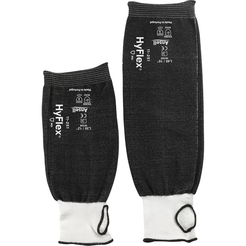 Manchon de protection large HyFlex 11-251, Intercept, 18", ASTM ANSI niveau A3, Noir Dufferin Supply