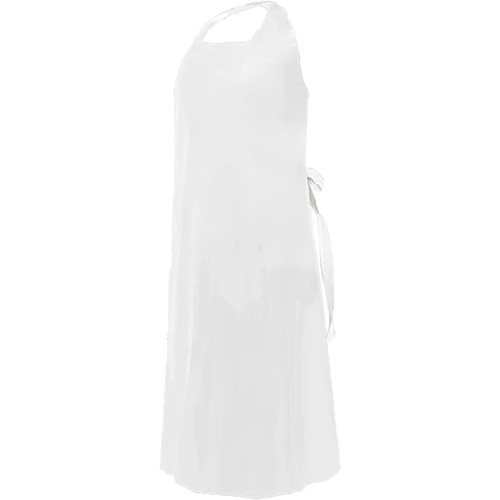 Tablier CoverMe avec encolure d&eacute;coup&eacute;e, Polyur&eacute;thane, 45" lo x 35" la, Blanc Dufferin Supply