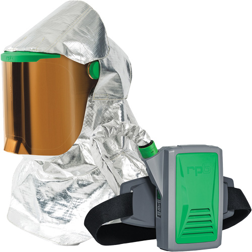 Z-Link Radiant Heat Respirator with Belt Mount & Blower, Facepiece Respirator/Headcover & Faceshield, Lithium-Ion Battery Dufferin Supply