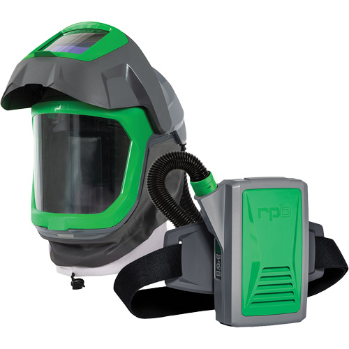 Z-Link Respirator Helmet with Face Seal, Visor & Belt Mount, Facepiece Respirator/Welding Helmet, Lithium-Ion Battery Dufferin Supply
