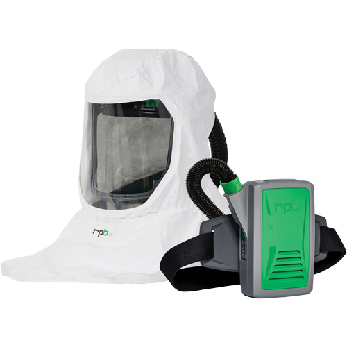 T-Link Respirator with Bump Cap, Breathing Tube, Belt-Mount & PX5 PAPR, Loose Fitting Hood & Faceshield, Lithium-Ion Battery Dufferin Supply