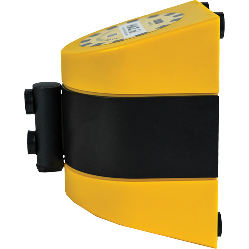 HAZLOK Safety Barrier System, Plastic, Magnetic Mount, 30', Black and Yellow Tape Dufferin Supply