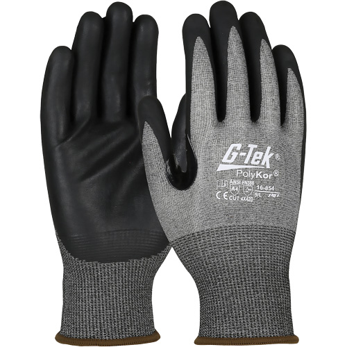 Gants r&eacute;sistant &agrave; la coupe G-Tek avec capacit&eacute; pour &eacute;cran tactile, Taille 2T-Grand, Calibre 18, Rev&ecirc;tement Mousse de nitrile, Enveloppe en PolyKor, ASTM ANSI niveau A4/EN 388 niveau D Dufferin Supply