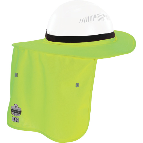 Chill-Its&reg; Lime Green FR Hard Hat Brim with Neck Shade Dufferin Supply