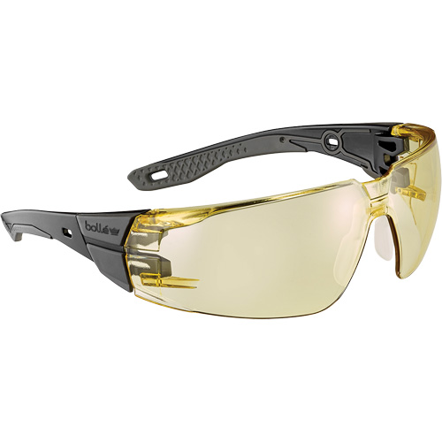 RUSH+ 2.0 M/L Safety Glasses with Black & Grey Frame, Amber Lens, Anti-Fog/Anti-Scratch, ANSI Z87+ Dufferin Supply