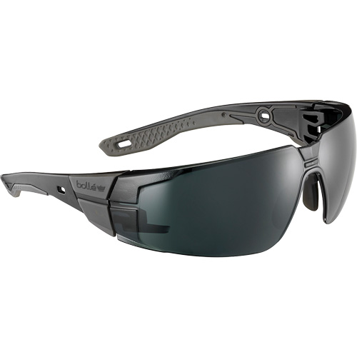 Lunettes de s&eacute;curit&eacute; RUSH+ 2.0 avec monture noire et grise, M/G, Lentille Gris/5,0, Antibu&eacute;e/Anti-&eacute;gratignures, ANSI Z87+ Dufferin Supply