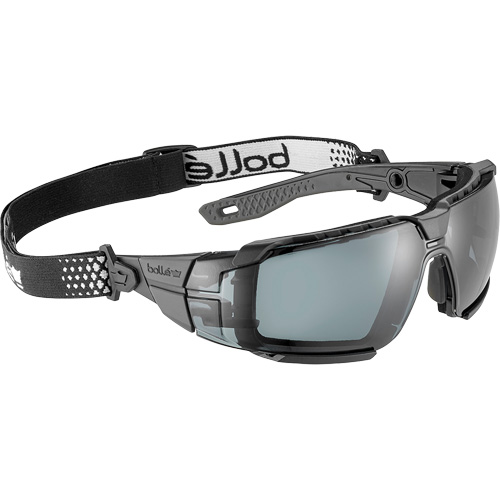 Lunettes de s&eacute;curit&eacute; RUSH+ 2.0 XP avec monture noire et grise, M/G, Lentille Fum&eacute;e, Antibu&eacute;e/Anti-&eacute;gratignures, ANSI Z87+ Dufferin Supply