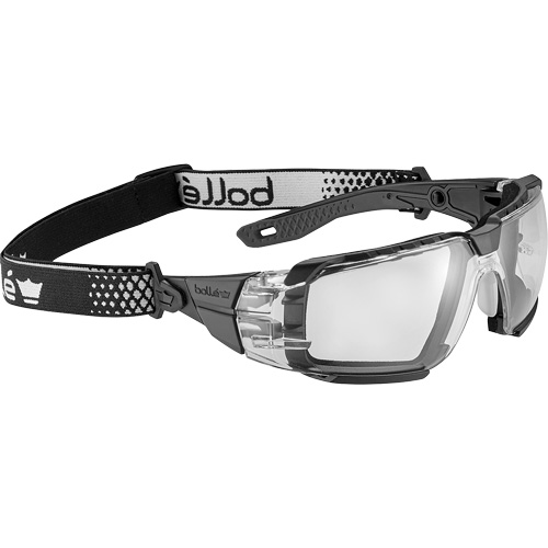 RUSH+ 2.0 XP Small Safety Glasses with Black & Grey Frame, Clear Lens, Anti-Fog/Anti-Scratch, ANSI Z87+ Dufferin Supply