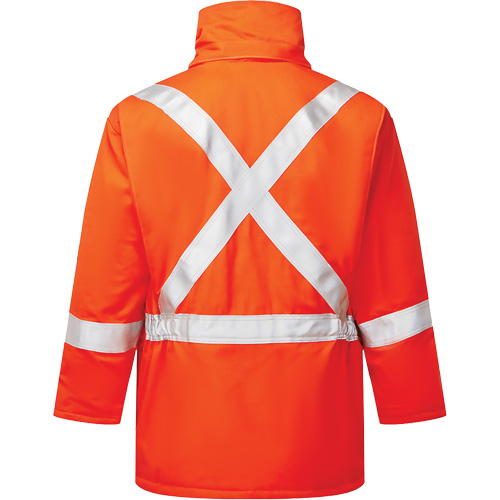 Avenger 9 oz High-Visibility Insulated Parka, Style 515, Men's, Small, Orange Dufferin Supply