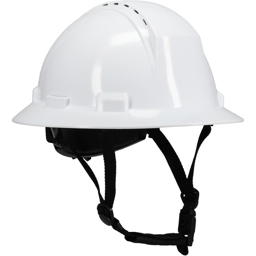Kilimanjaro Full Brim Safety Helmet with HDPE Shell, Meets CSA Type 2, Ratchet Suspension, Vented Dufferin Supply