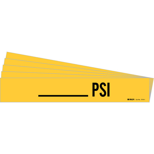"PSI" Pipe Marker, Self-Adhesive, 2-1/4" H x 14" W, Black on Yellow Dufferin Supply
