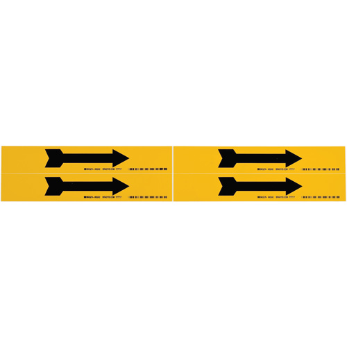 Arrow Pipe Marker, Self-Adhesive, 1-1/8" H x 7" W, Black on Yellow Dufferin Supply