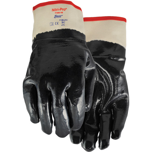Nitri-Pro&reg; Coated Gloves, 9/Large, Nitrile Coating, Jersey/Cotton Shell Dufferin Supply