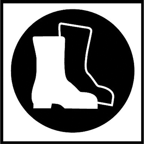 Right to Know Pictogram Labels -Boots, Vinyl, Sheet, 5/8" L x 3/4" W Dufferin Supply