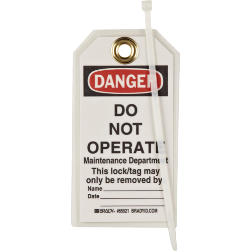 Lockout Tags, Plastic, 3" W x 5-1/2" H, English Dufferin Supply