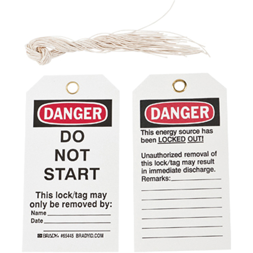 &eacute;tiquettes de verrouillage, Plastique, 3" la x 5-3/4" h, Anglais Dufferin Supply