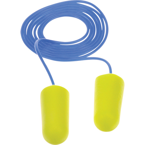 E-A-Rsoft Yellow Neon Earplugs, Bulk - Polybag, Large, Corded Dufferin Supply