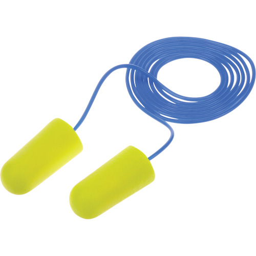 E-A-Rsoft Yellow Neon Earplugs, Bulk - Polybag, Large, Corded Dufferin Supply