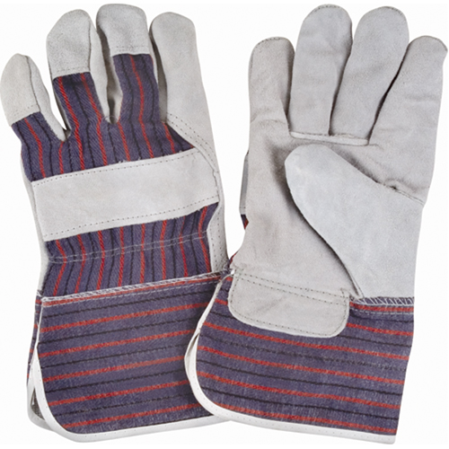 Rugged Fitters Gloves, Large, Split Cowhide Palm, Cotton Inner Lining Dufferin Supply