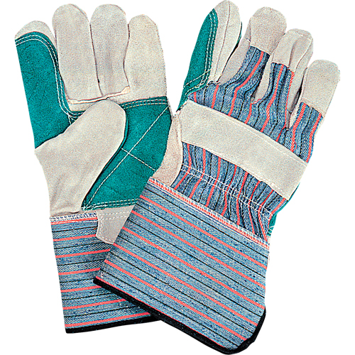 Standard Quality Double Palm Fitters Glove, Large, Split Cowhide Palm, Cotton Inner Lining Dufferin Supply