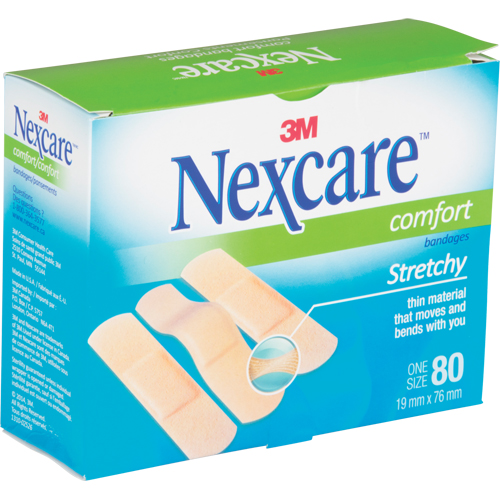 Nexcare Comfort Strips, Rectangular/Square, 3", Fabric, Sterile Dufferin Supply