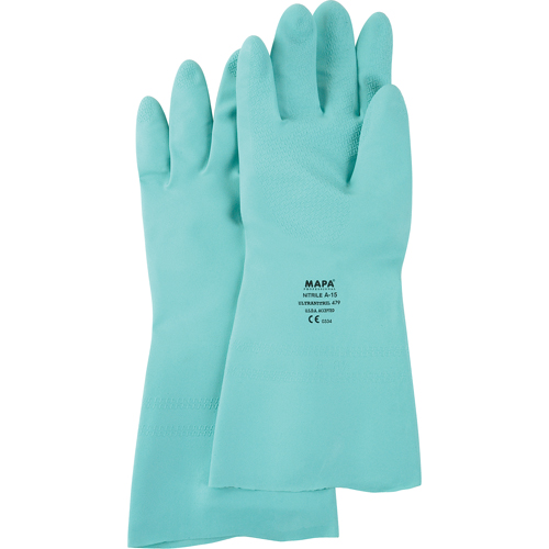 StanSolv&reg; Z-Pattern Grip Gloves, Size 6/X-Small, 13" L, Nitrile, 15-mil Dufferin Supply
