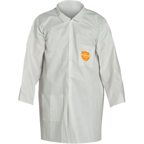 ProShield&reg; 60 Lab Coat, Microporous/Polypropylene, White, Medium Dufferin Supply