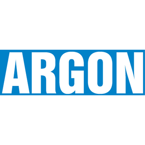 Marqueurs de tuyau "Argon", Autocollant, 2-1/2" h x 12" la, Blanc/bleu Dufferin Supply