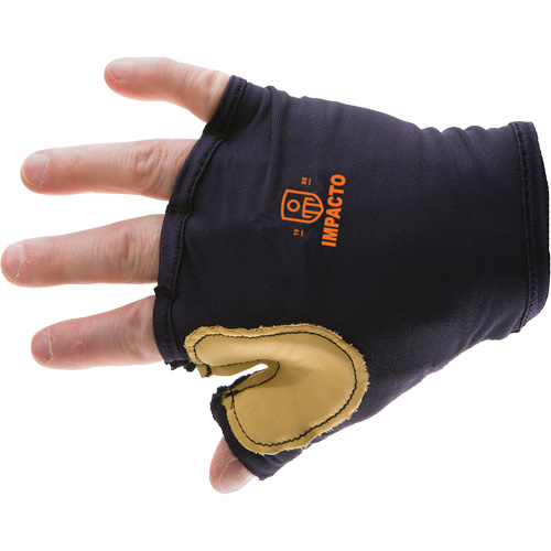 Anti-Impact Tool Grip Fingerless Left-Hand Glove, Size X-Small, Grain Leather Palm Dufferin Supply
