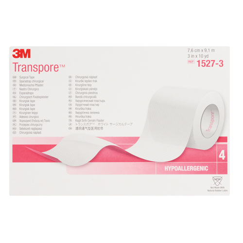 Ruban chirurgical Transpore de 3M, Classe 1, 30' lo x 3" la Dufferin Supply