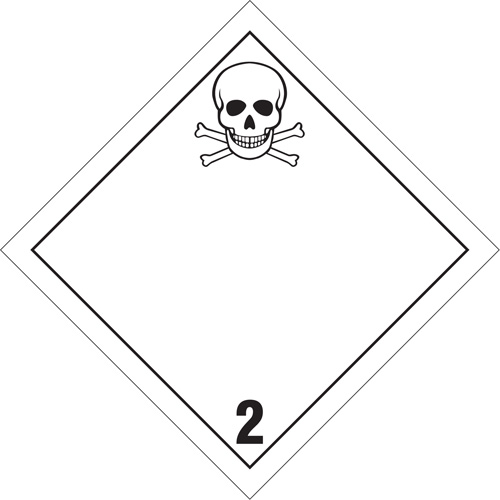 Plaque-&eacute;tiquette TMD gaz toxique, Plastique Dufferin Supply