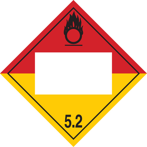 Plaque-&eacute;tiquette TMD peroxyde organique, Plastique Dufferin Supply