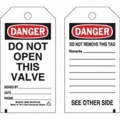 Self-Laminating Safety Tags, Polyester, 3" W x 5-3/4" H, English Dufferin Supply