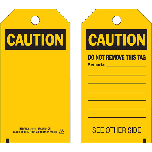 &eacute;tiquettes de s&eacute;curit&eacute; auto-plastifiantes, Polyester, 4" la x 7" h, Anglais Dufferin Supply