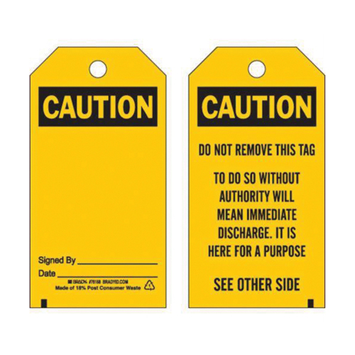 &eacute;tiquettes auto-plastifiantes pour la pr&eacute;vention des accidents, Polyester, 3" la x 5-3/4" h, Anglais Dufferin Supply