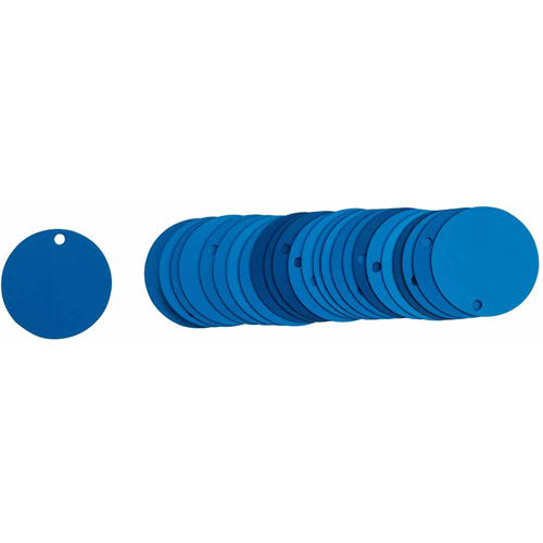 Blank Round Valve Tags, Aluminum, 2" dia Dufferin Supply
