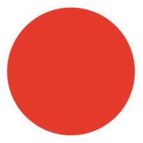 Round Write-On Labels, Circle, 1.5" L x 1.5" W, Red Dufferin Supply