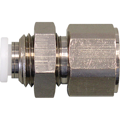 Topfit Female Threaded Bulkhead Connector Fitter, 1/4" Dia, Polymer Dufferin Supply